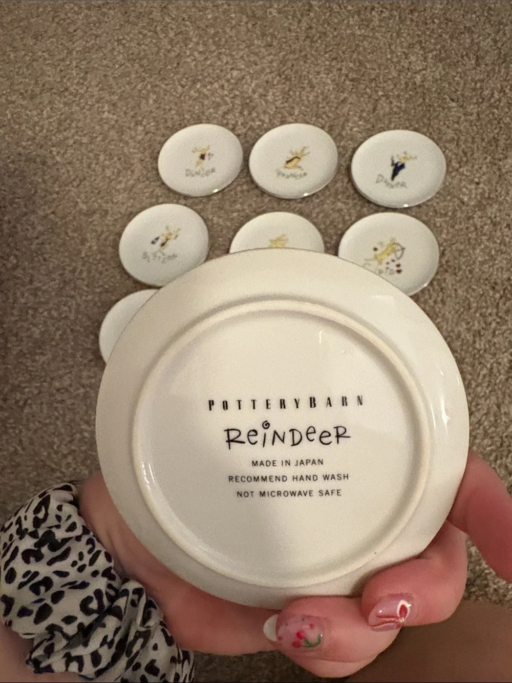 Pottery Barn - Set of 9 Reindeer coasters